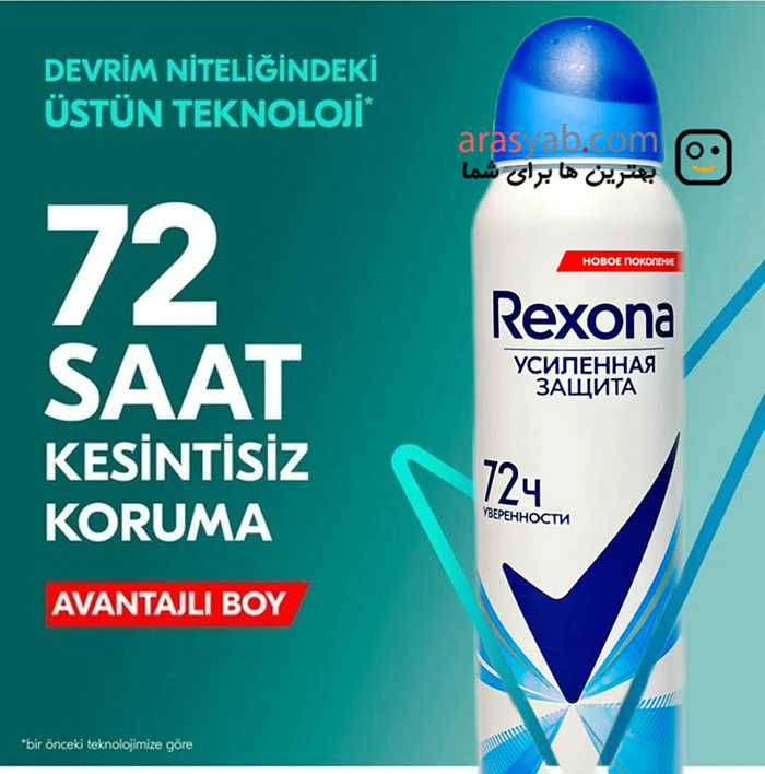 اسپری ضدتعریق زنانه رکسونا cotton dry با محافظت 72 ساعته حجم 200 میل