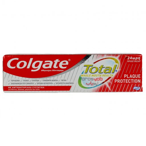 خمیردندان کولگیت قرمز Total مدل plaque protection حجم 75 میلی