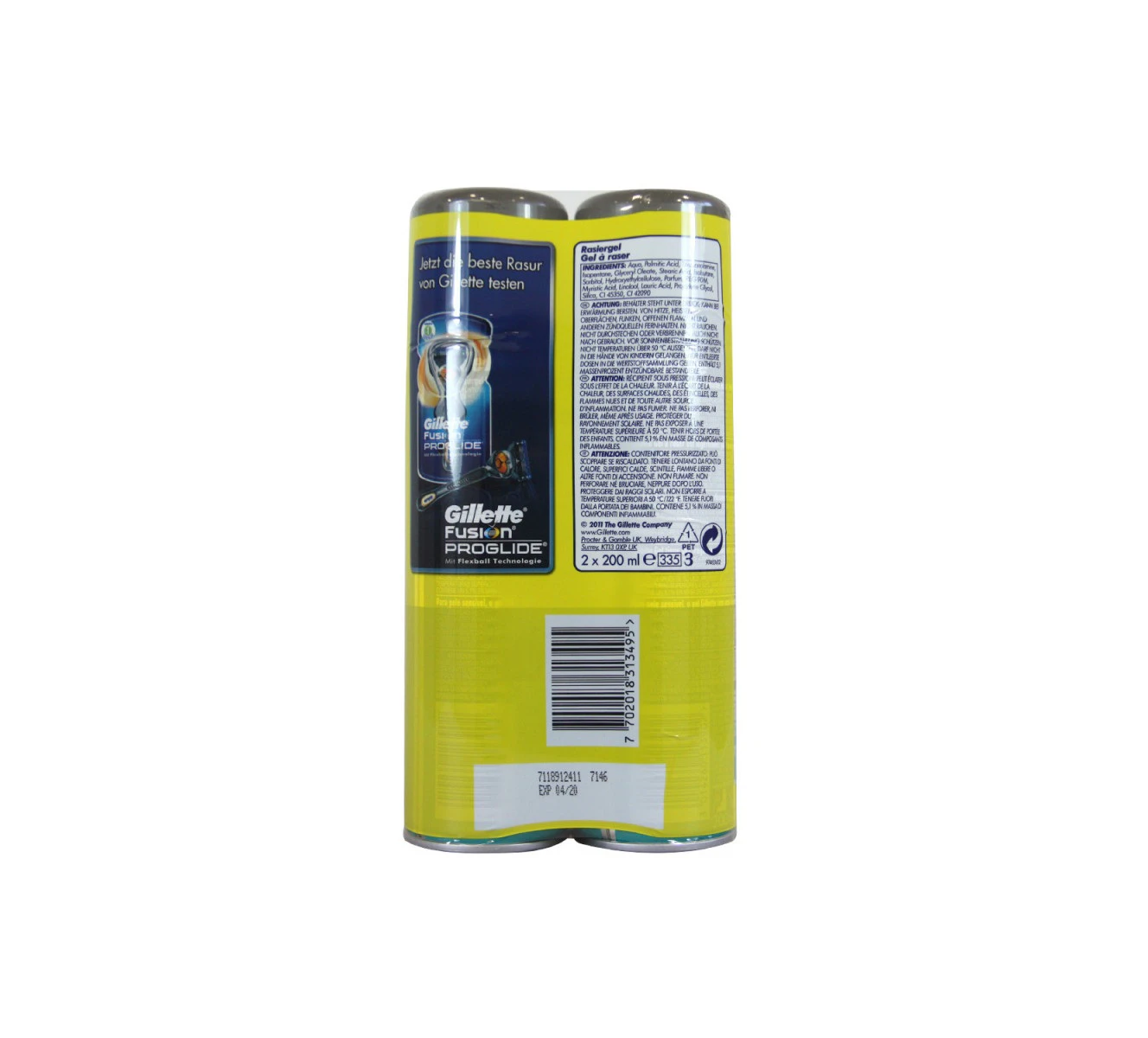کف ریش، ژل اصلاح 2 تایی ژیلت Gillette حجم 200 میلی