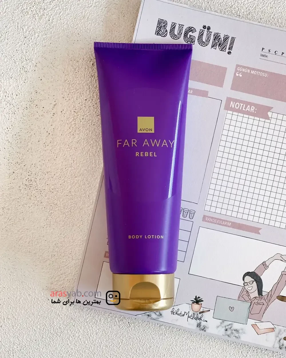 لوسیون بدن معطر زنانه Avon مدل Far Away Rebel حجم 150 میل