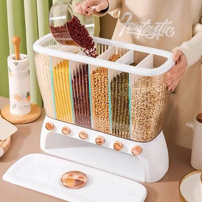 جا حبوباتی 6 خانه درب دار وارداتی کد VT1744 - ارس شاپینگ