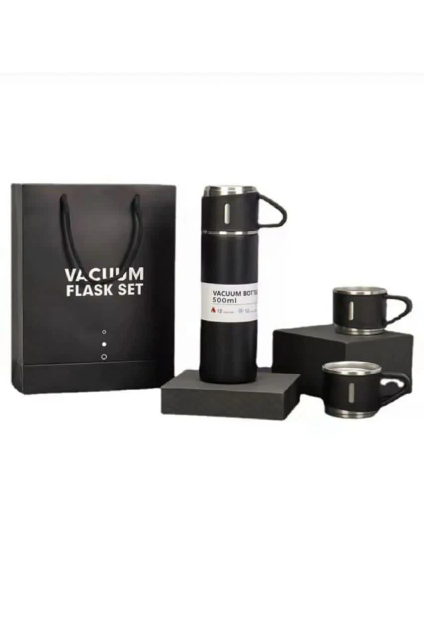فلاسک دوجداره استیل 500 میلی لیتری با جعبه کادویی VT-884 - ارس شاپینگ