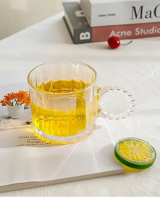 ماگ دسته حلقه ای خطی کریستالی وارداتی deli glass - فروشگاه هپسی وار