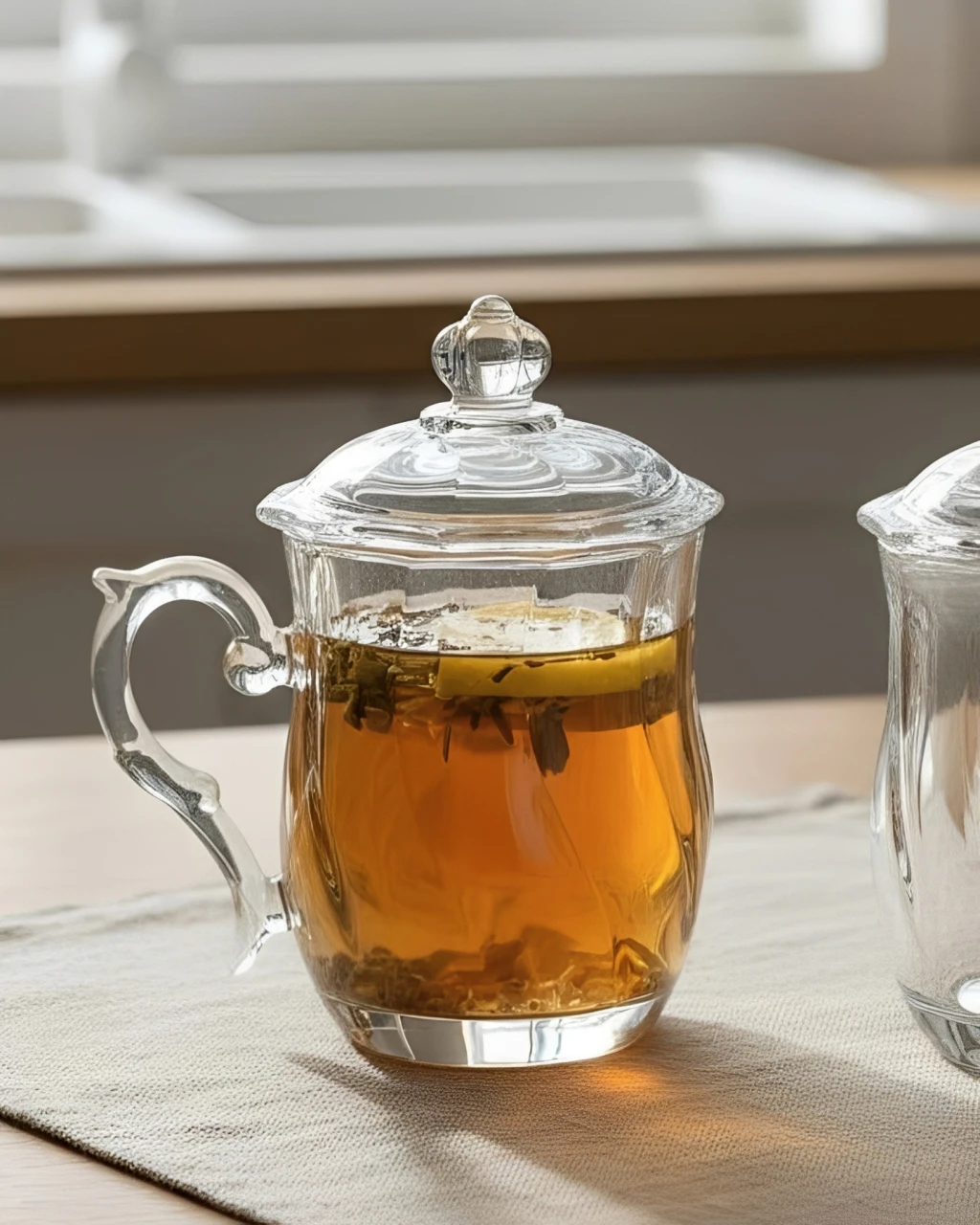 ماگ دمنوش شیشه ای درب دار وارداتی - فروشگاه هپسی وار