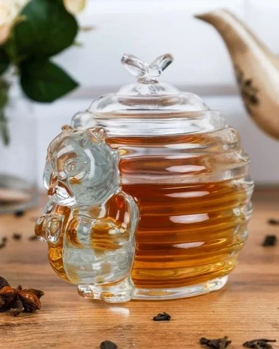 عسل خوری بلور مدل خرسی GLASS WARE - فروشگاه هپسی وار