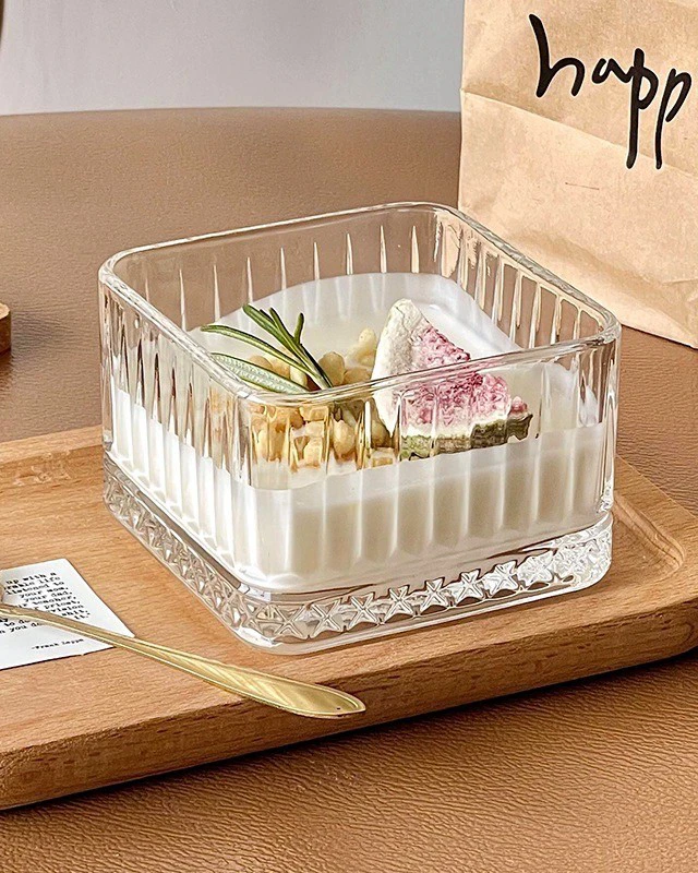 پیاله مربع طرح الیسا دلی گلس deli glass - فروشگاه هپسی وار