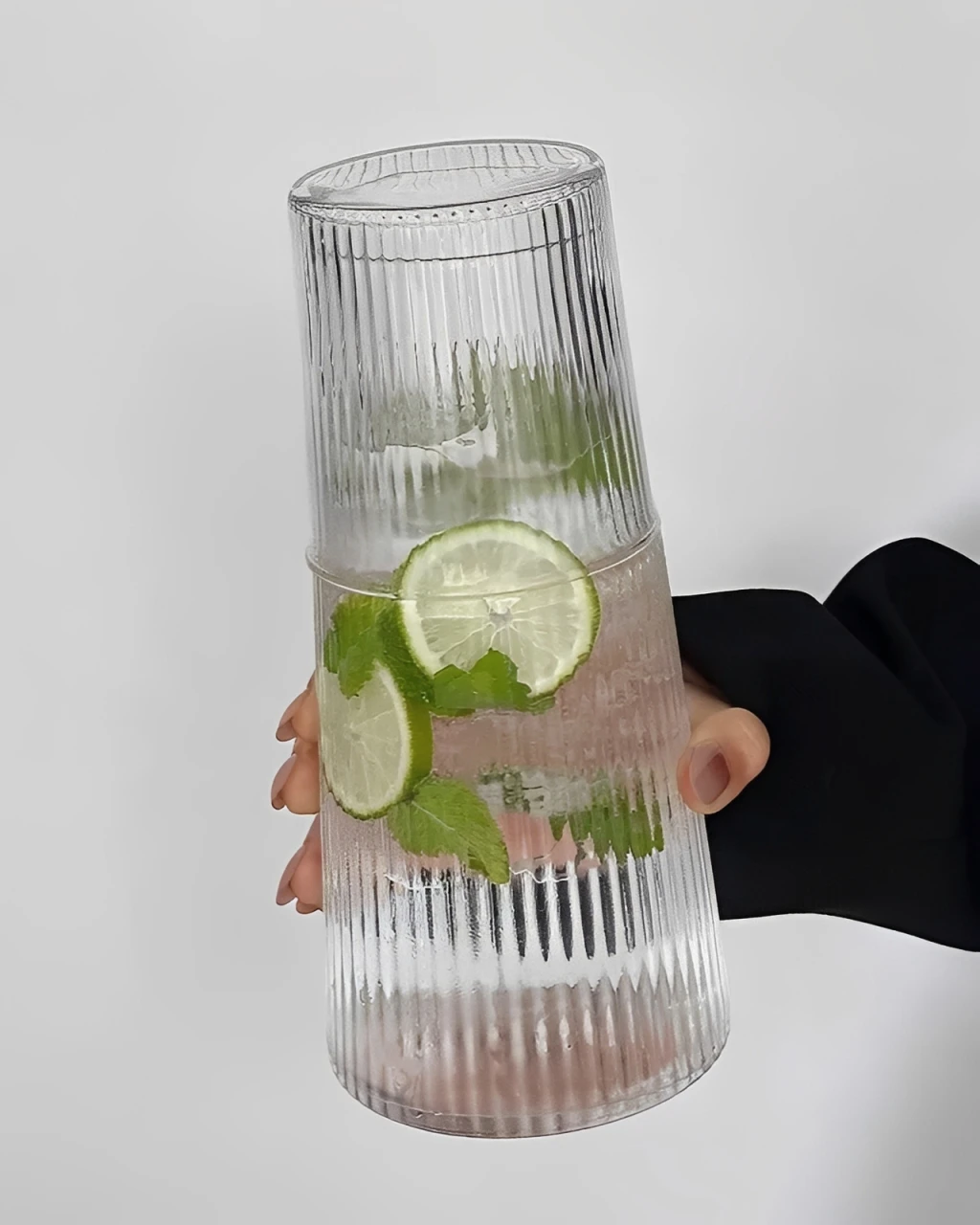 پارچ و لیوان شب شیاردار وارداتی Glassware - فروشگاه هپسی وار
