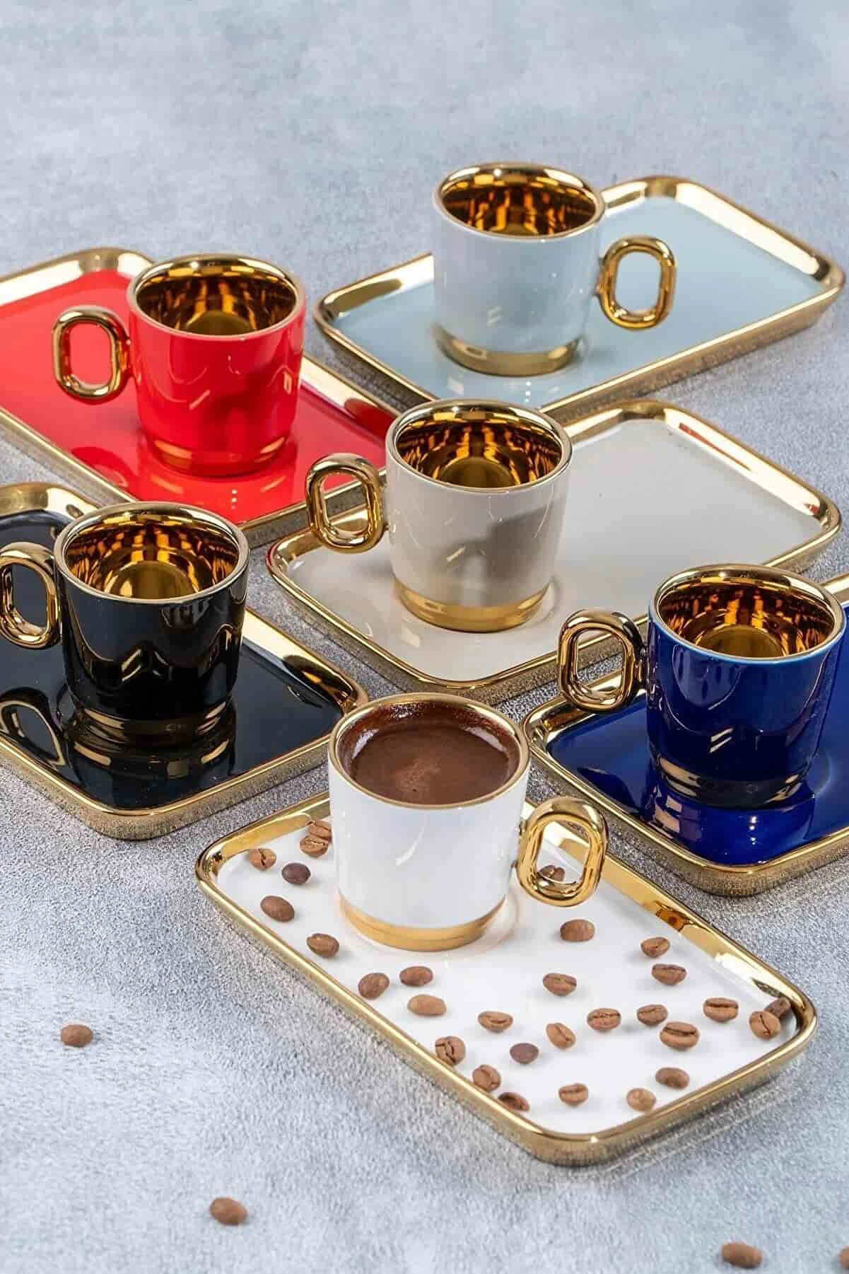 سرویس قهوه خوری 6 نفره ترک Lorenzo آجار acar - فروشگاه هپسی وار