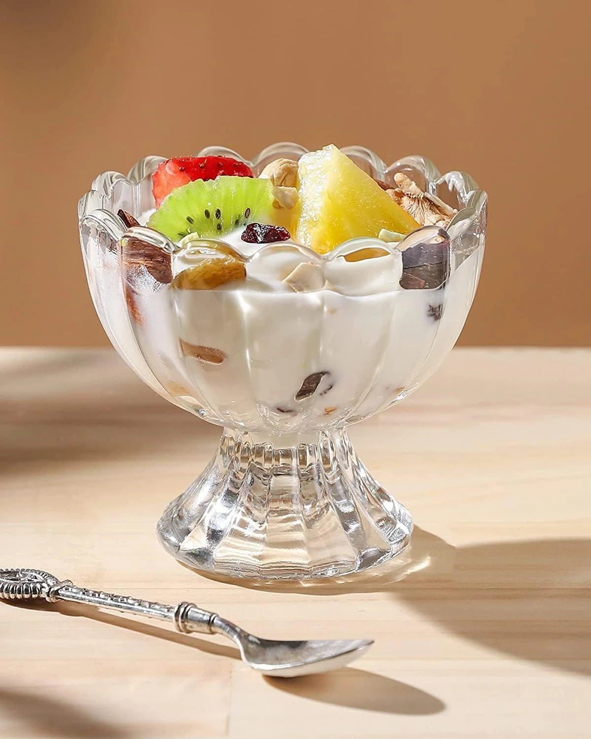 بستنی و دسرخوری طرح گل دلی گلس deli glass - فروشگاه هپسی وار