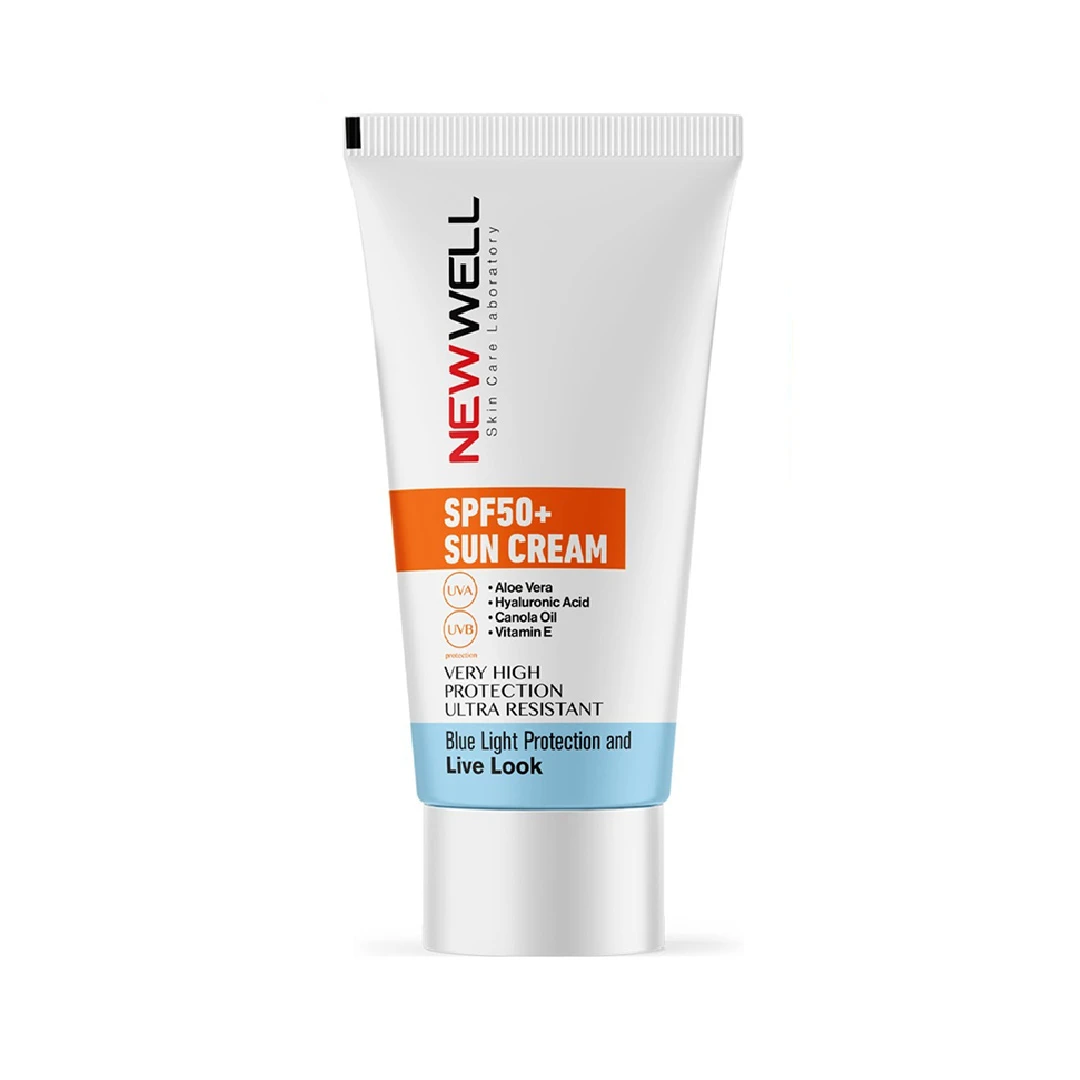 کرم ضد آفتاب نیوول +SPF50 بیرنگ 50 میل | ارس رخ
