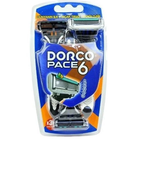 ژیلت مردانه مدل 6 تیغ بسته 3 تایی دورکو dorco | ارس رخ