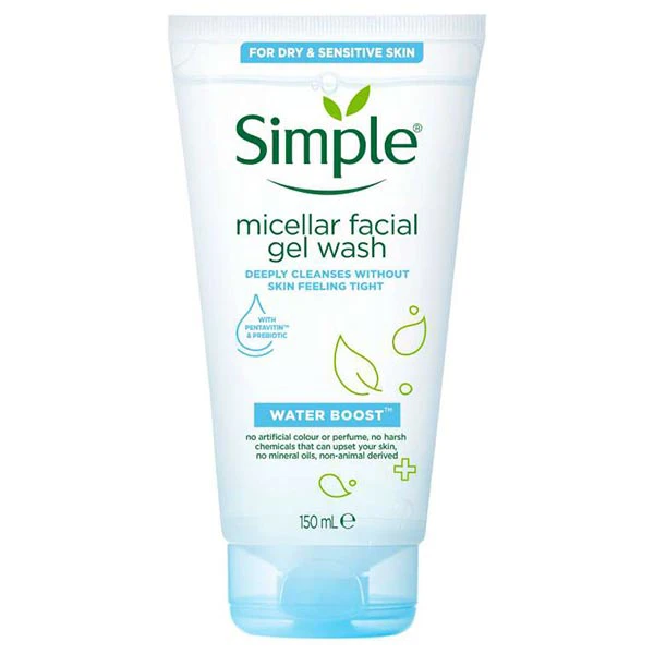 ژل میسلار شوینده صورت سیمپل مدل simple purifying gel wash حجم 150 میل | ارس رخ