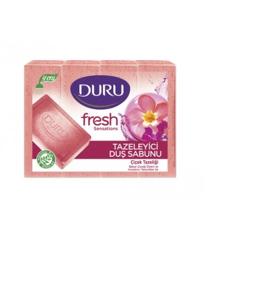 صابون دورو قرمز 640 گرمی 4 عددی مدل Duru fresh sensations revitalizing shower bar | ارس رخ
