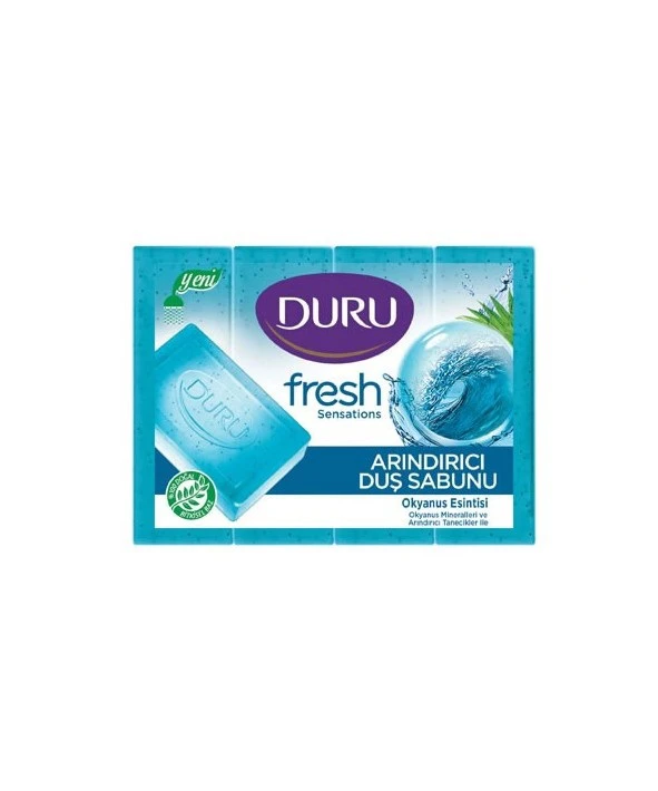 صابون دورو ابی 640 گرم 4 عددی مدل Duru fresh arindirici dus sabunu | ارس رخ