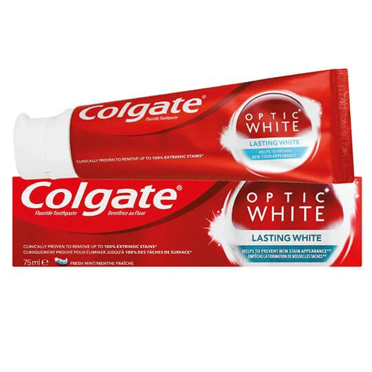 خمیر دندان کولگیت Colgate مدل Optic white حجم 100 میل | ارس رخ
