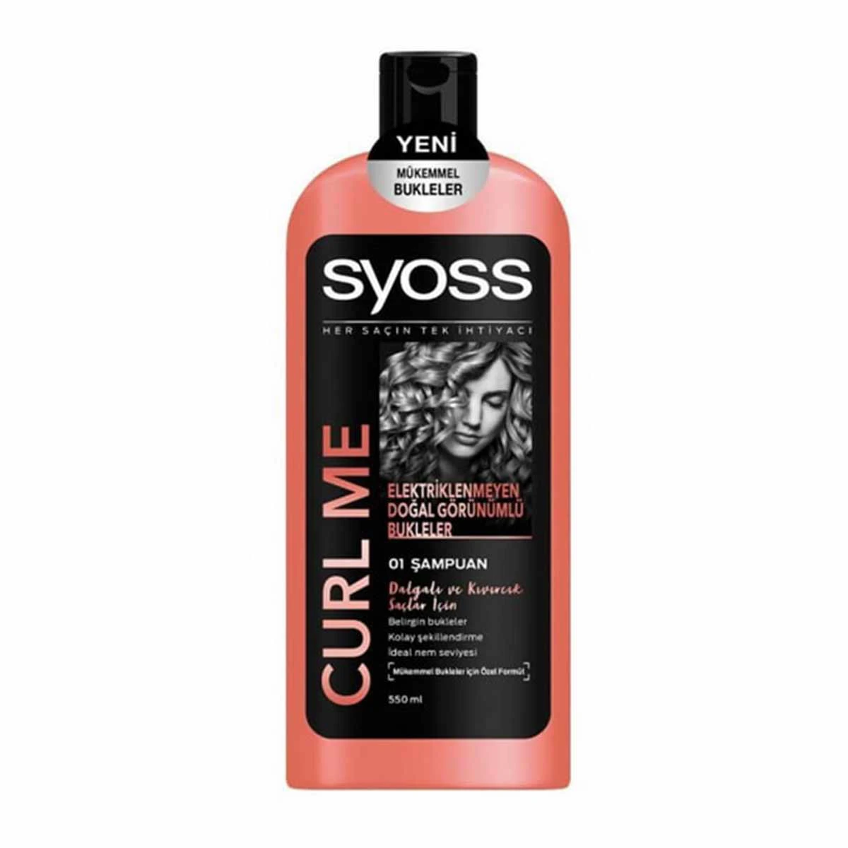 شامپو سایوس مخصوص موهای فر مدل syoss curl me elektriklenmeyen dogal gorunumlu bukleler حجم 550 میل | ارس رخ