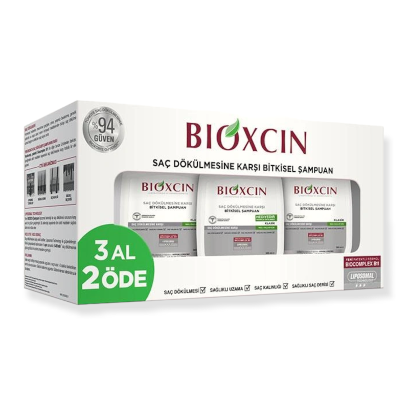 پک 3 عددی شامپو بیوکسین BIOXCIN مناسب موهای چرب حجم 300 میل | ارس رخ