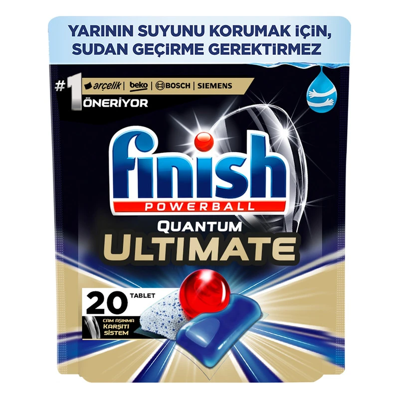قرص ماشین ظرفشویی مشکی فینیش 20 عددی مدل Finish powerball Quantum ultimate hepsi 1 arada | ارس رخ