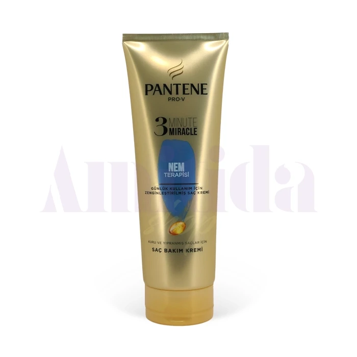 ماسک مو 3 دقیقه ای آبی پانتن مناسب موهای خشک و ضعیف مدل Pantene nem terapisi sac bakim kremi حجم 200 میل | ارس رخ