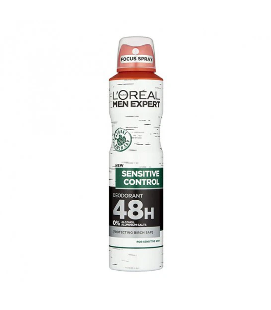 اسپری ضد تعریق لورال مدل Loreal men expert sensitive control deodorant 48h حجم 250 میل | ارس رخ