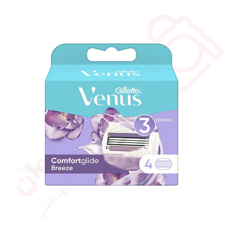 تیغ یدک ژیلت ونوس مدل venus Breeze comfortglide بسته 4 عددی - ارس تک وان