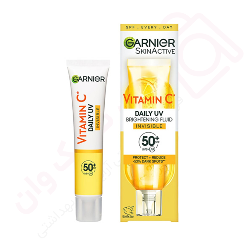 کرم ضد آفتاب ویتامین سی گارنیر بی رنگ با SPF 50+ حجم 40 میل - ارس تک وان