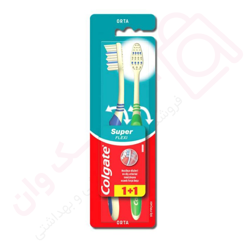 مسواک کلگیت مدل Super Flexi بسته دو عددی - ارس تک وان