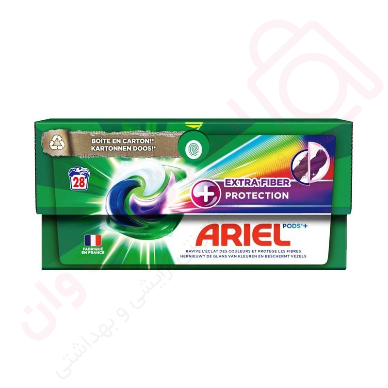 قرص ماشین لباسشویی آریل مدل Extra Fiber بسته 28 عددی - ارس تک وان