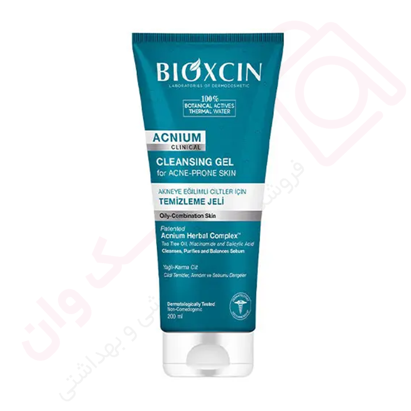 ژل شست و شو ضد جوش صورت بیوکسین مدل Acnium clinical حجم 200 میل - ارس تک وان