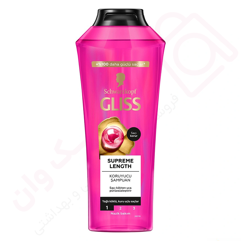 شامپو گلیس مدل Supreme Length محافظت کننده مو حجم 400 میل - ارس تک وان