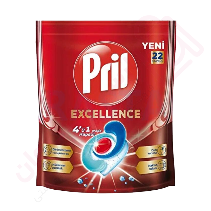 قرص ماشین ظرفشویی پریل مدل Excellence بسته 22 عددی - ارس تک وان