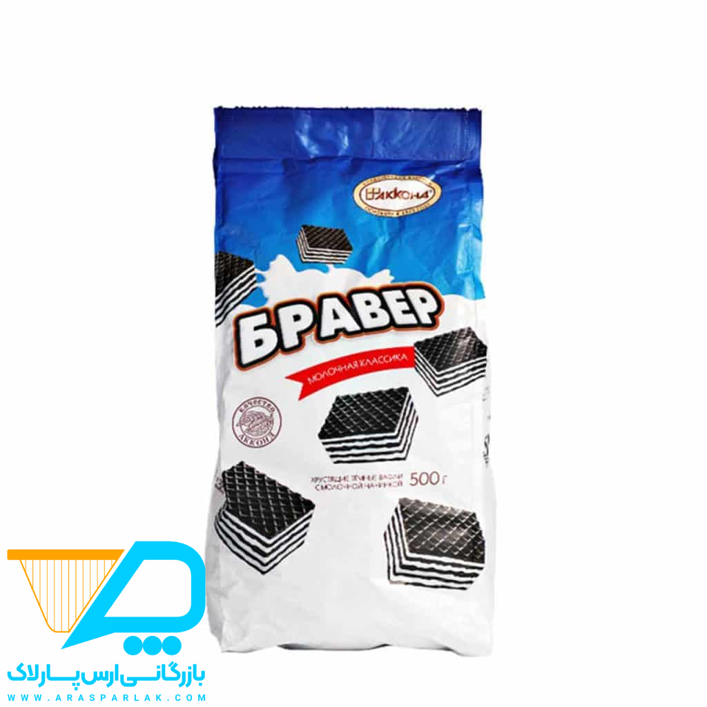 ویفر روسی شکلاتی تلخ 500 گرم - ارس پارلاک