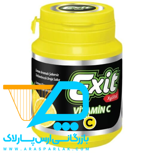 آدامس اگزیت 50 گرم لیمویی حاوی ویتامین C - ارس پارلاک