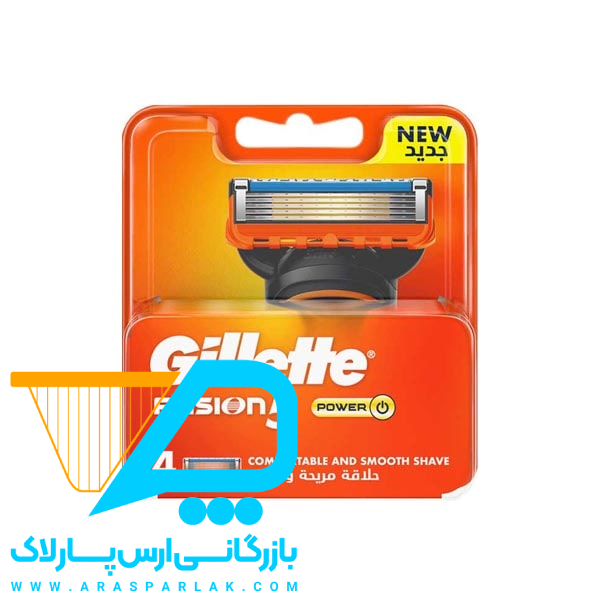 یدک اصلاح فیوژن پاور 5تیغ 4تایی ژیلت - ارس پارلاک