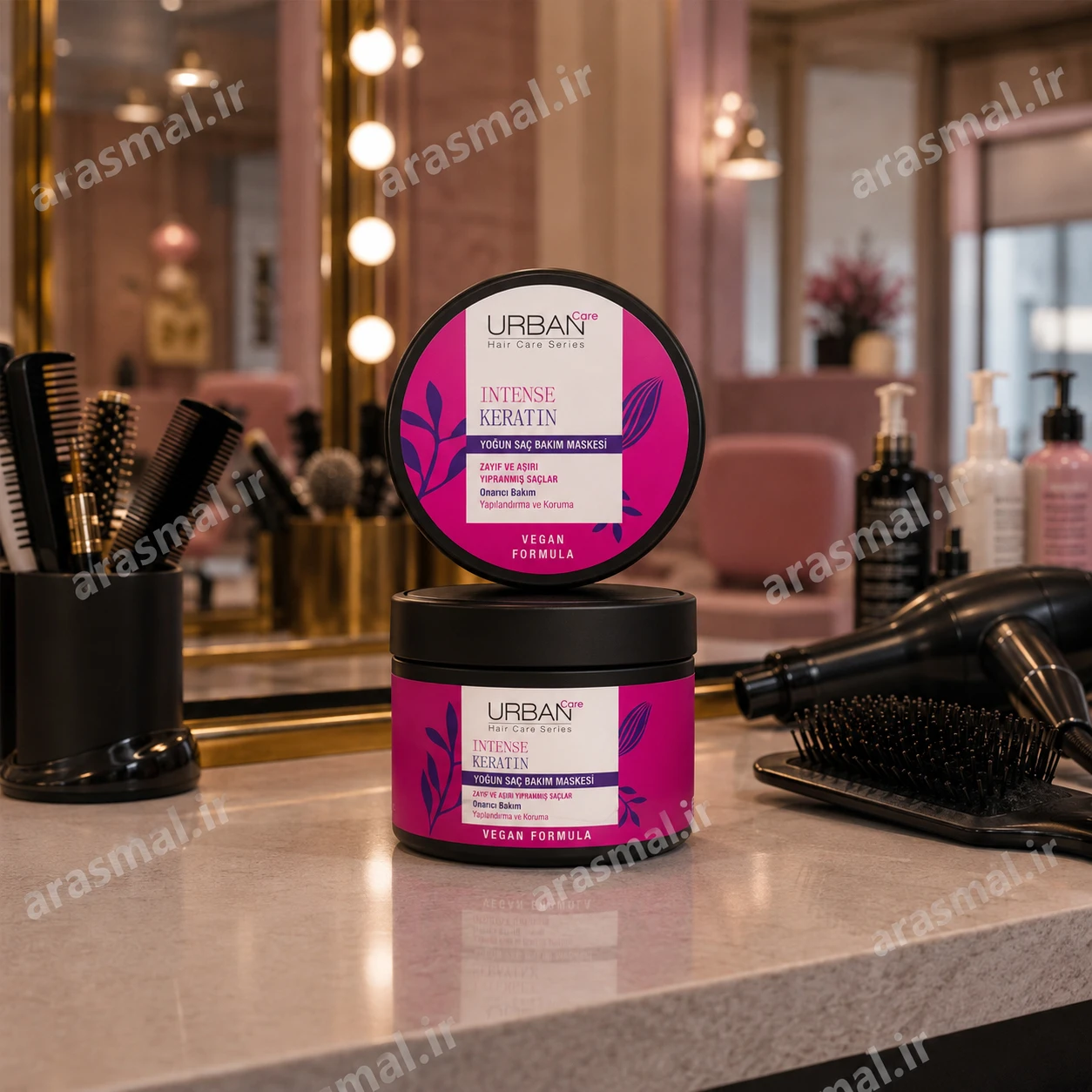 ماسک موی بازسازی و احیا کننده اوربن کر مدل Intense Keratin مناسب موهای ضعیف و آسیب دیده حجم 230 میل - ارس مال