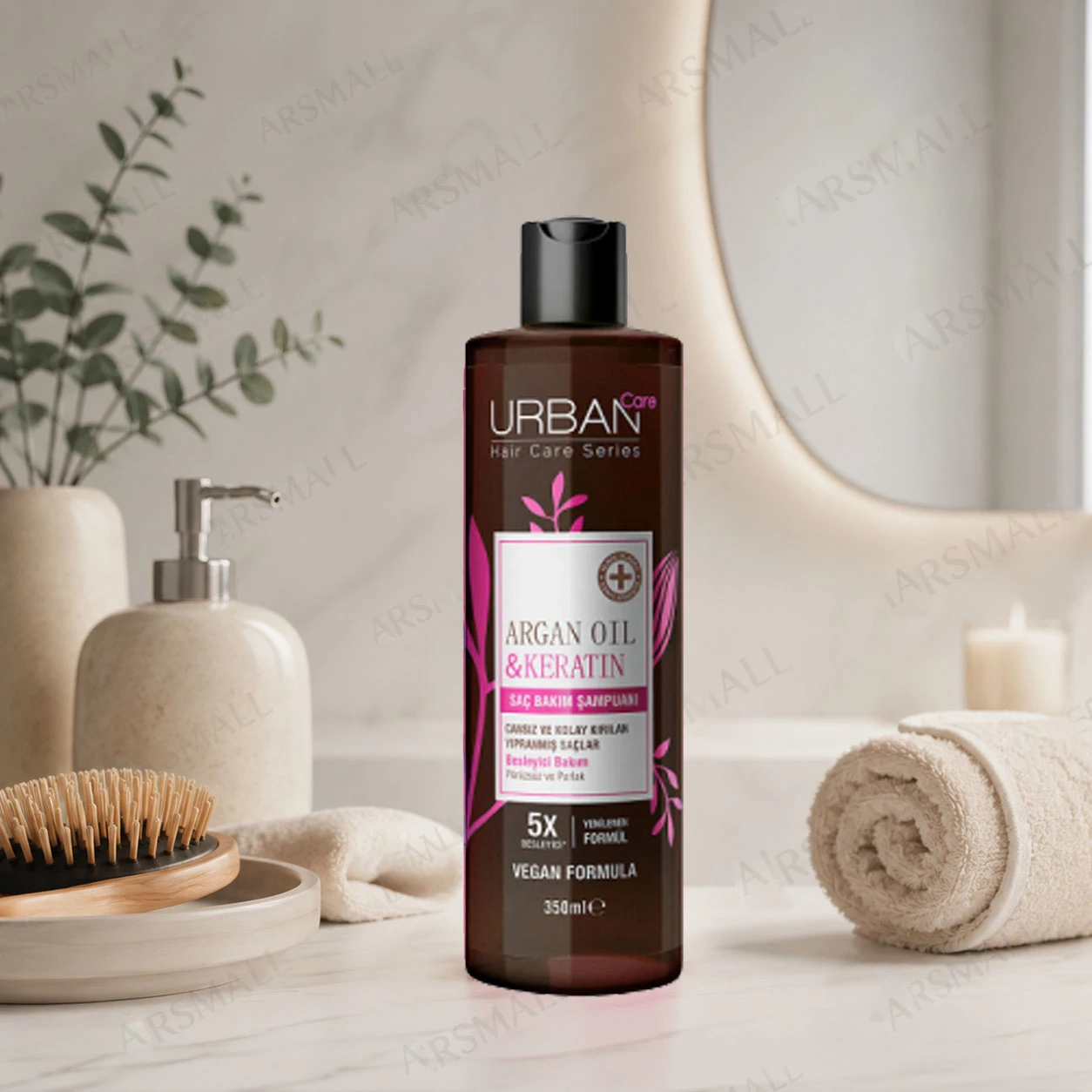 شامپو تقویت کننده اوربن کر Urban Care حاوی Argan Oil &amp; Keratin حجم 350 میل (اصل واردات قانونی ارسال از منطقه آزاد ارس) - ارس مال