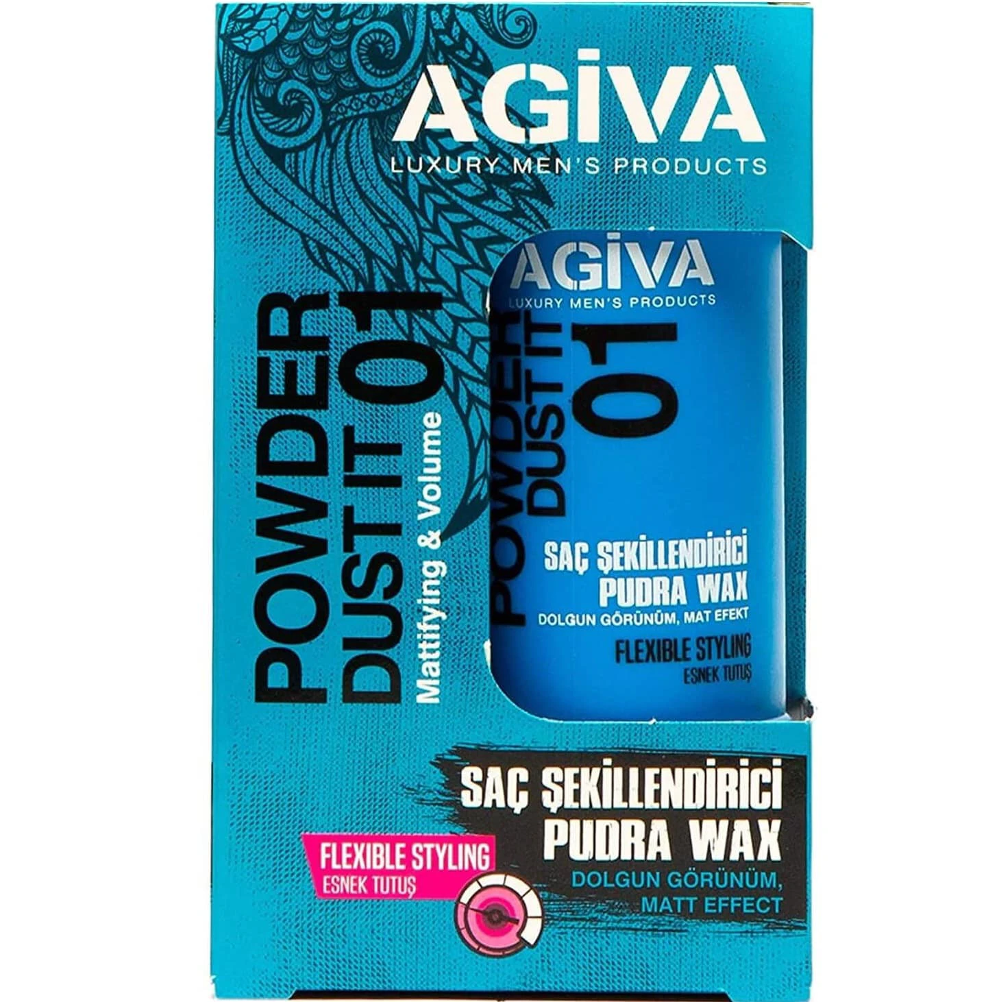 پودر حالت دهنده مو آگیوا Agiva شماره 01 وزن 20 گرم - ارس مال