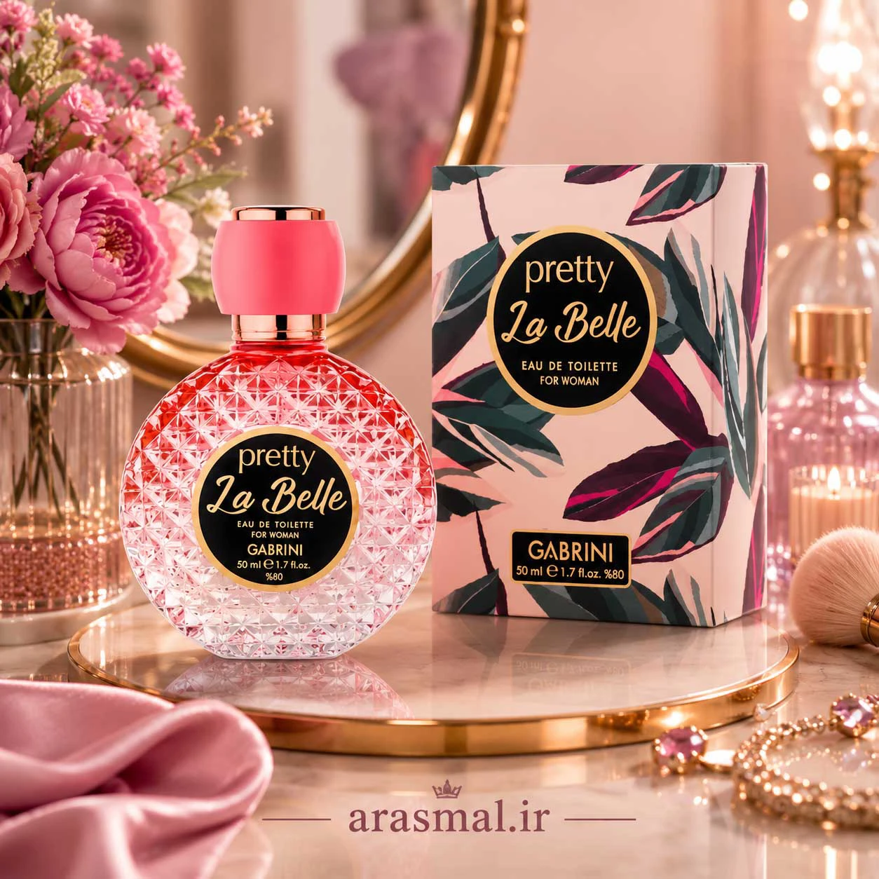 ادکلن زنانه گابرینی Gabrini مدل Pretty La Belle حجم 50 میل - ارس مال