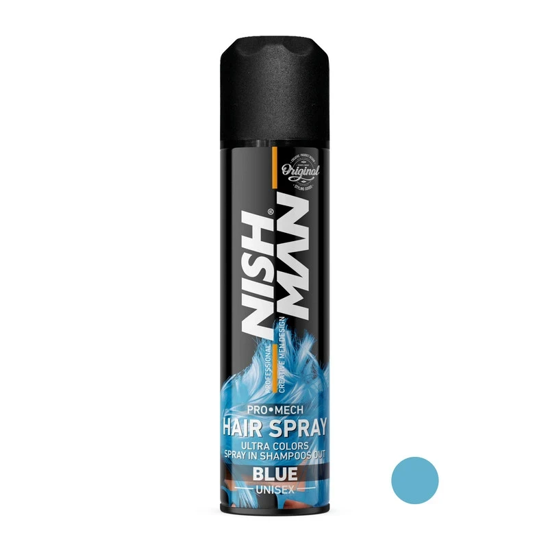 اسپری رنگ مو نیشمن مدل PRO MECH حجم 150 میلی لیتر رنگ آبی - ارس مال