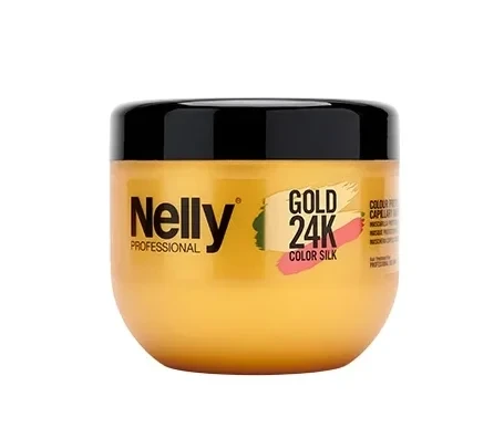 ماسک تثبیت رنگ مو نلی پروفشنال مدل Gold 24K Color Slik | حجم 500 میل - فروشگاه اینترنتی ارس درمیس