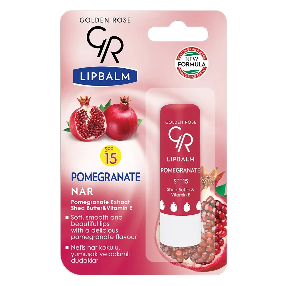 بالم لب انار گلدن رز با SPF 15 - فروشگاه اینترنتی ارس درمیس