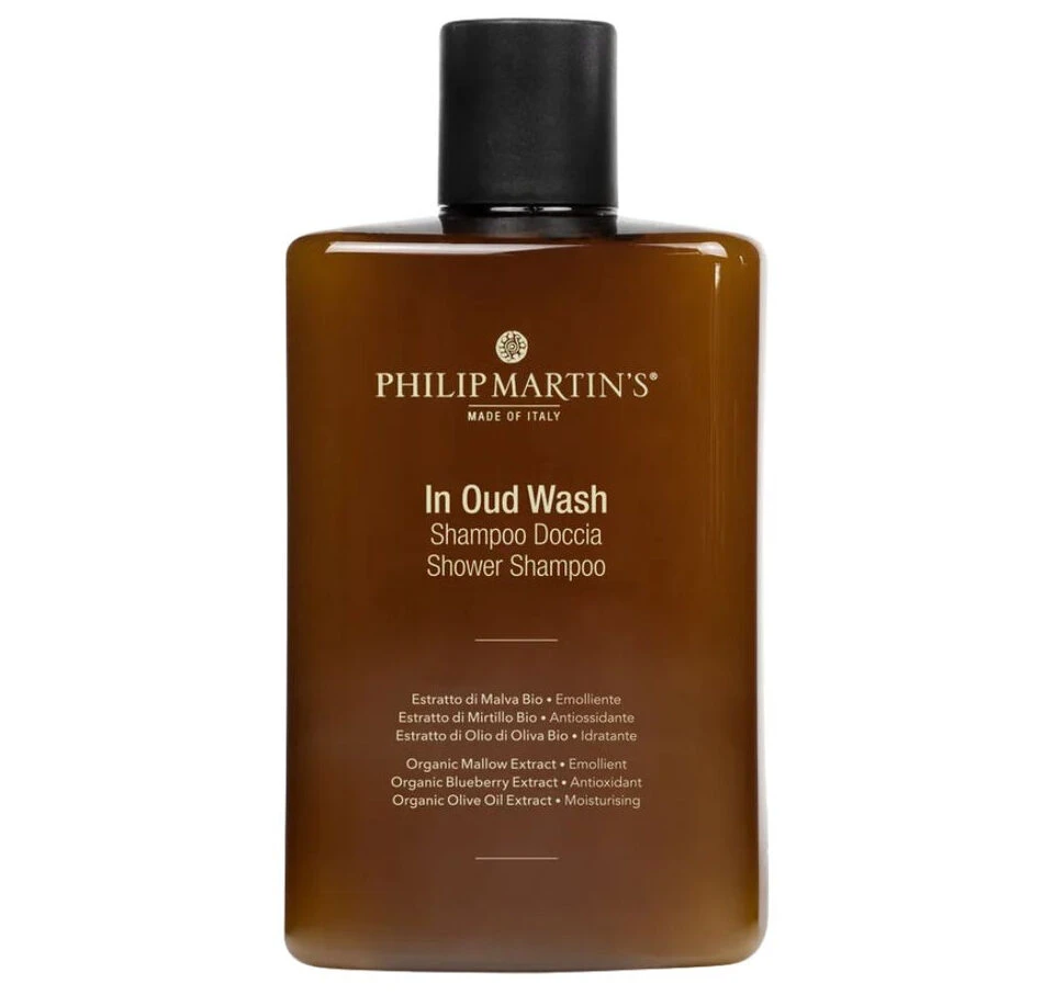 شامپو مو و بدن فیلیپ مارتینز Philip Martin's مدل In Oud Wash - پاکسازی ملایم با رایحه چوبی عود | حجم 320 میلی‌لیتر - فروشگاه اینترنتی ارس درمیس
