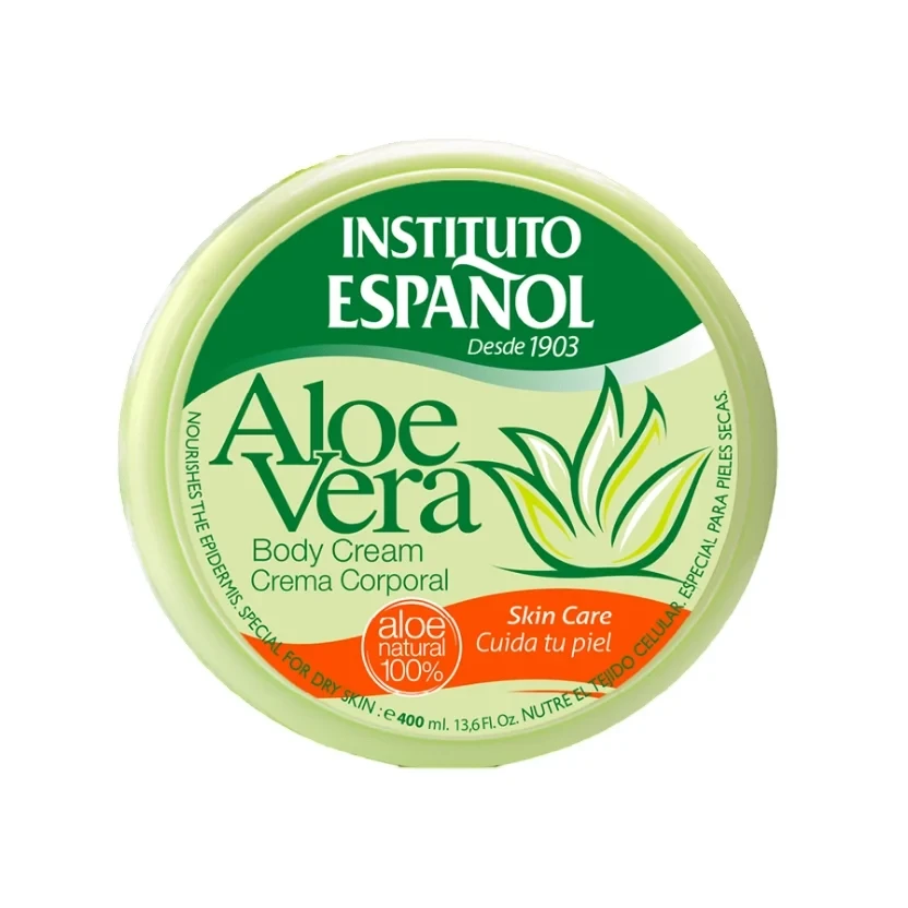 کرم مرطوب کننده بدن آلوئه ورا اسپانول Instituto Español مدل Aloe Vera | حجم 400 میل - فروشگاه اینترنتی ارس درمیس