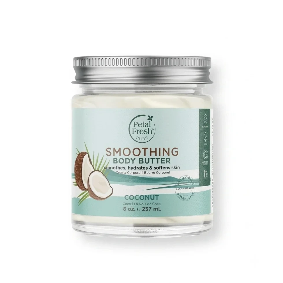 کره بدن نرم کننده نارگیل پتال فرش Petal Fresh مدل Smoothing | حجم 237 میل - فروشگاه اینترنتی ارس درمیس