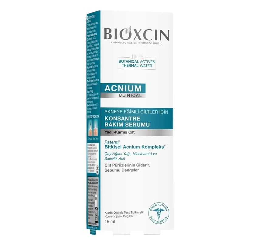 سرم ضد جوش بیوکسین مدل ACNIUM - مناسب پوست چرب و مستعد آکنه | حجم 15 میل - فروشگاه اینترنتی ارس درمیس