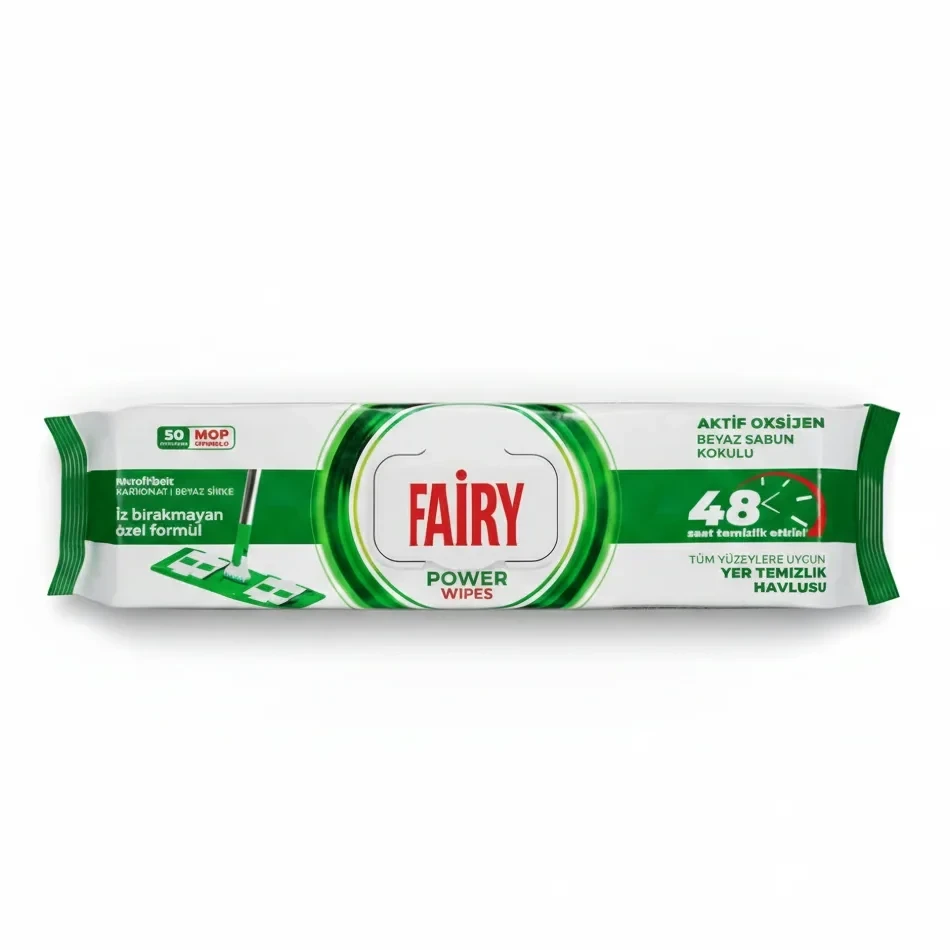 دستمال مرطوب مخصوص تی فیری مدل Power Wipes - رایحه صابون سفید | بسته 50 عددی - فروشگاه اینترنتی ارس درمیس