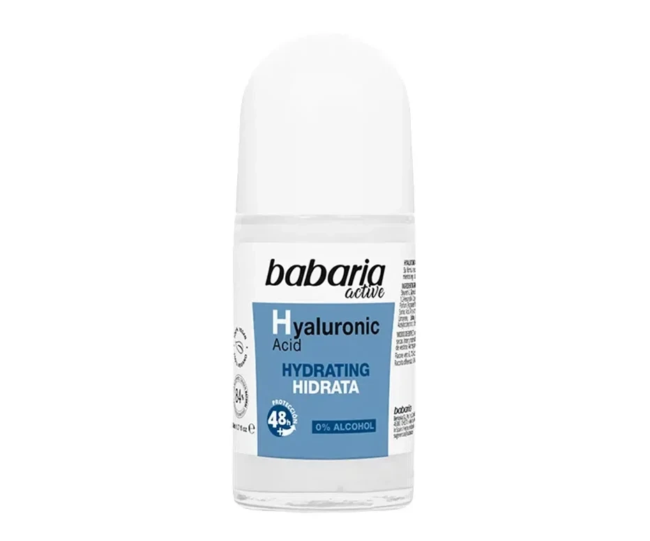 مام رول ضد تعریق باباریا مدل Hyaluronic Acid - حاوی هیالورونیک اسید - آبرسان و ماندگاری 48 ساعته | حجم 50 میلی‌لیتر - فروشگاه اینترنتی ارس درمیس