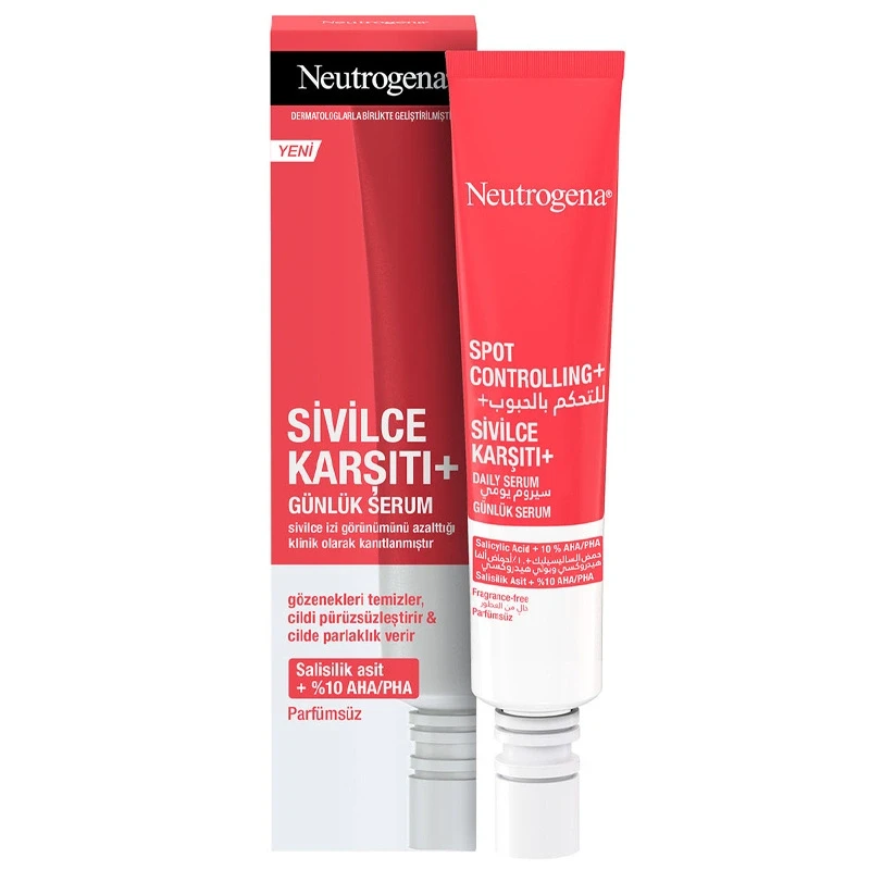 سرم ضد جوش نوتروژینا Neutrogena مدل +Sivilce Karşıtı | حجم 30 میل - فروشگاه اینترنتی ارس درمیس