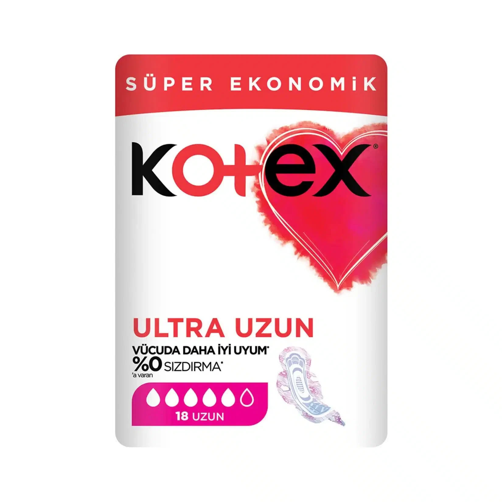 نوار بهداشتی کوتکس مدل Ultra Uzun - سایز بزرگ | بسته 18 عددی - فروشگاه اینترنتی ارس درمیس