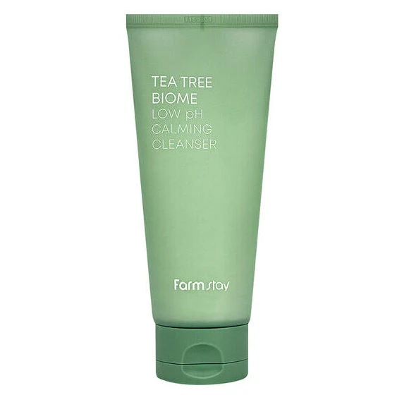 فوم پاک کننده ملایم فارم استی Farmstay مدل Low pH Calming Cleanser - حاوی عصاره درخت چای | حجم 180 میلی‌لیتر - فروشگاه اینترنتی ارس درمیس